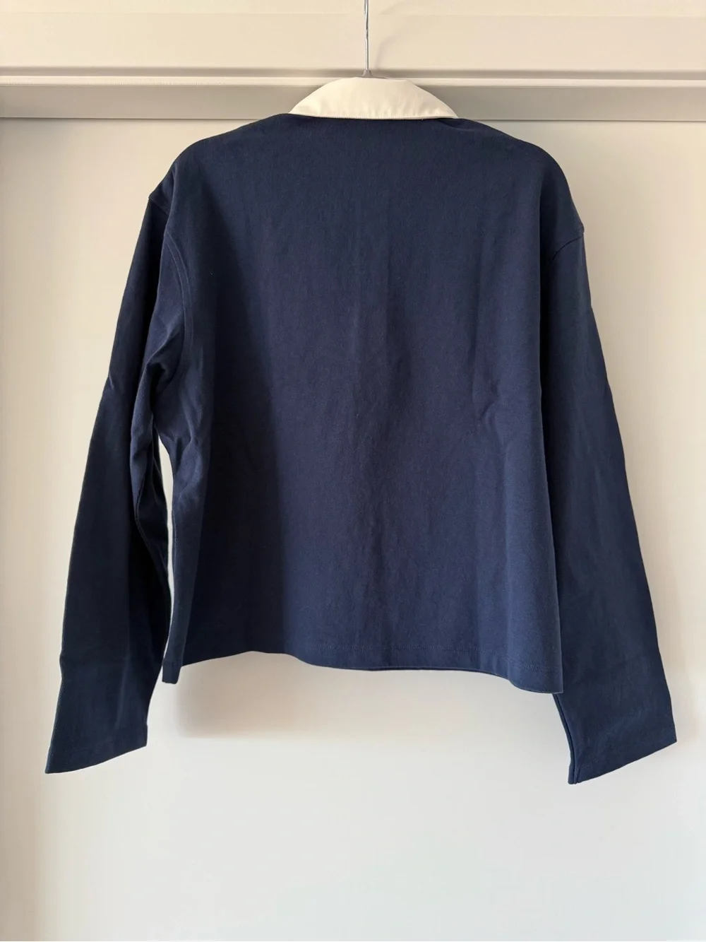 Uniqlo Washed Cotton Polo Shirt (Navy) - Picture 5 of 6